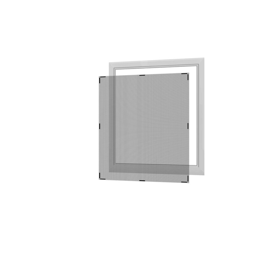 Magnet-Fliegengitterfenster 'Deluxe' schwarz 130 x 150 cm