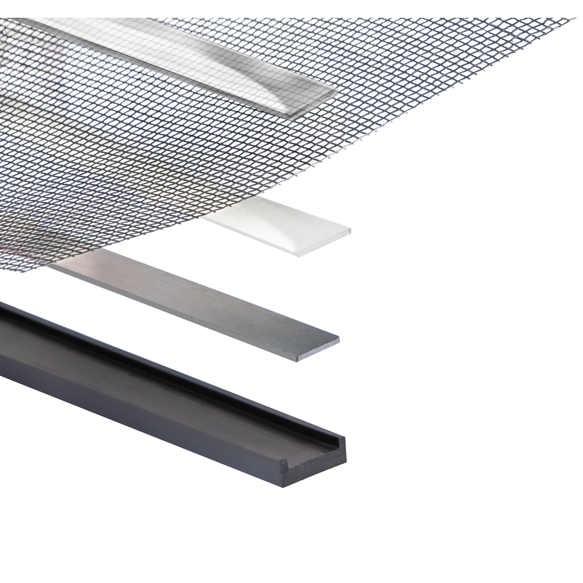 Magnet-Fliegengitterfenster 'Deluxe' schwarz 130 x 150 cm