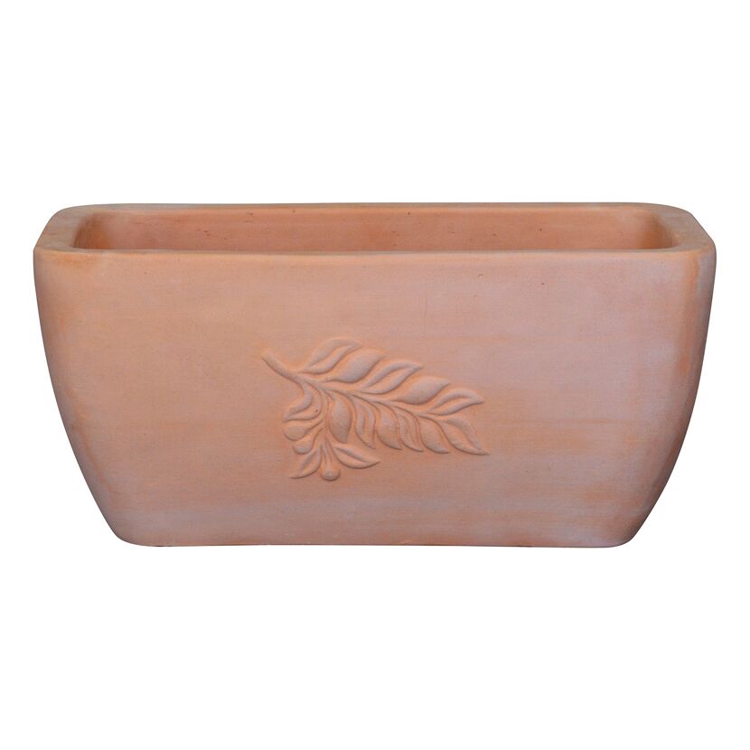 Pflanzgefäß 'Paros' terrakotta 45 x 21 x 24,5 cm