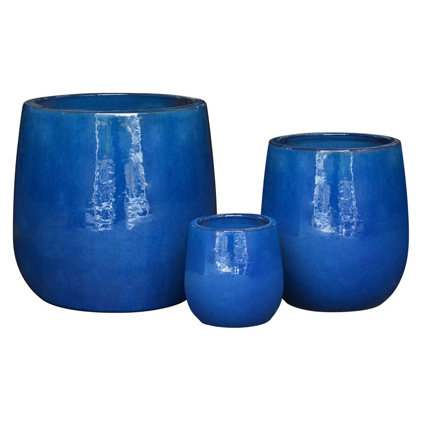 Pflanzgefäß 'Adria' blau Ø 17 x 17 cm