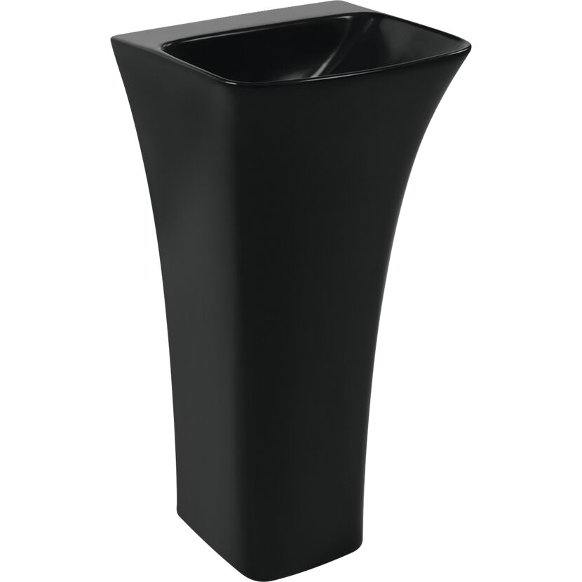Aufsatzwaschtisch 'Opia' schwarz 41 x 80,5 x 14,5 cm