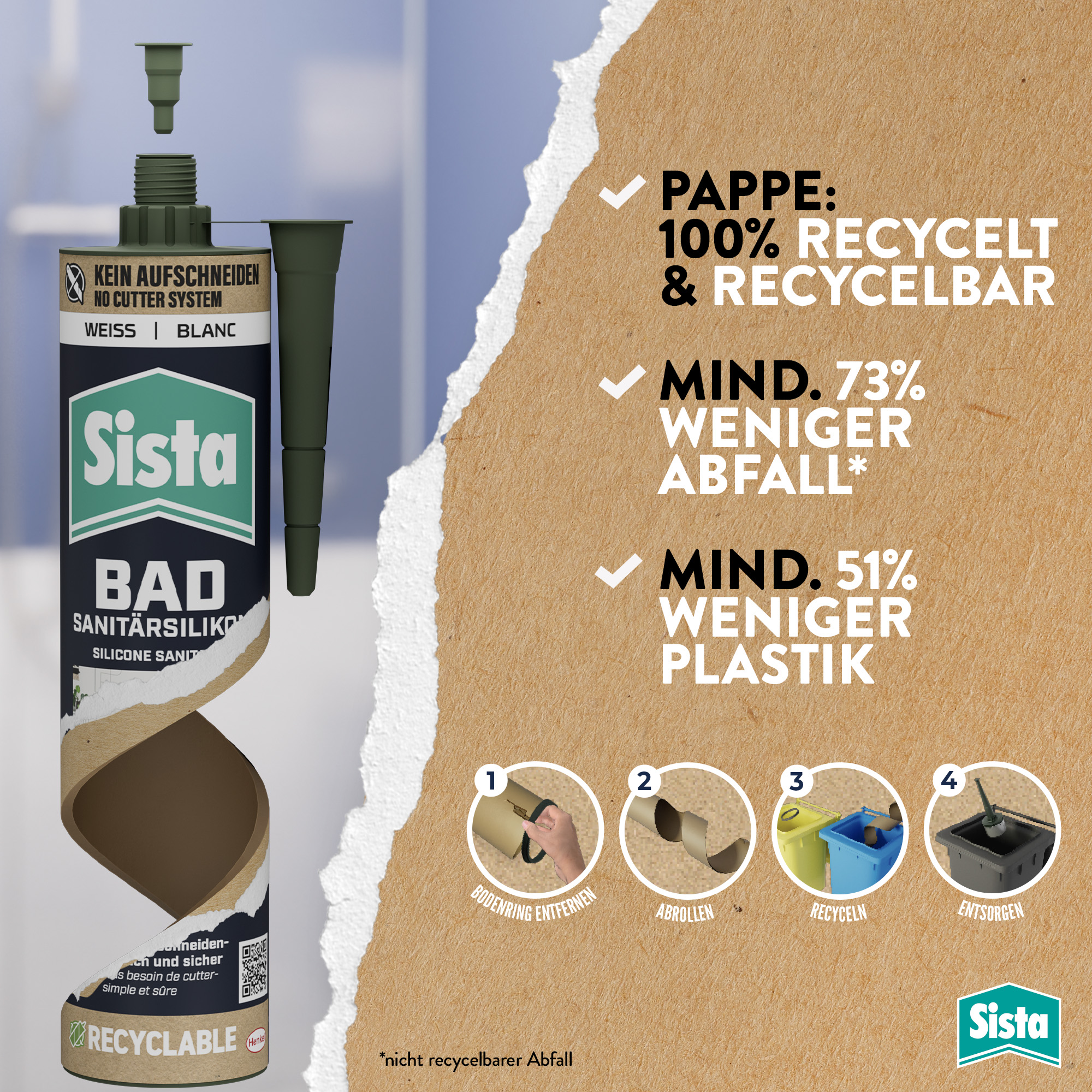 Sanitärsilikon 'Bad' weiß 280 ml