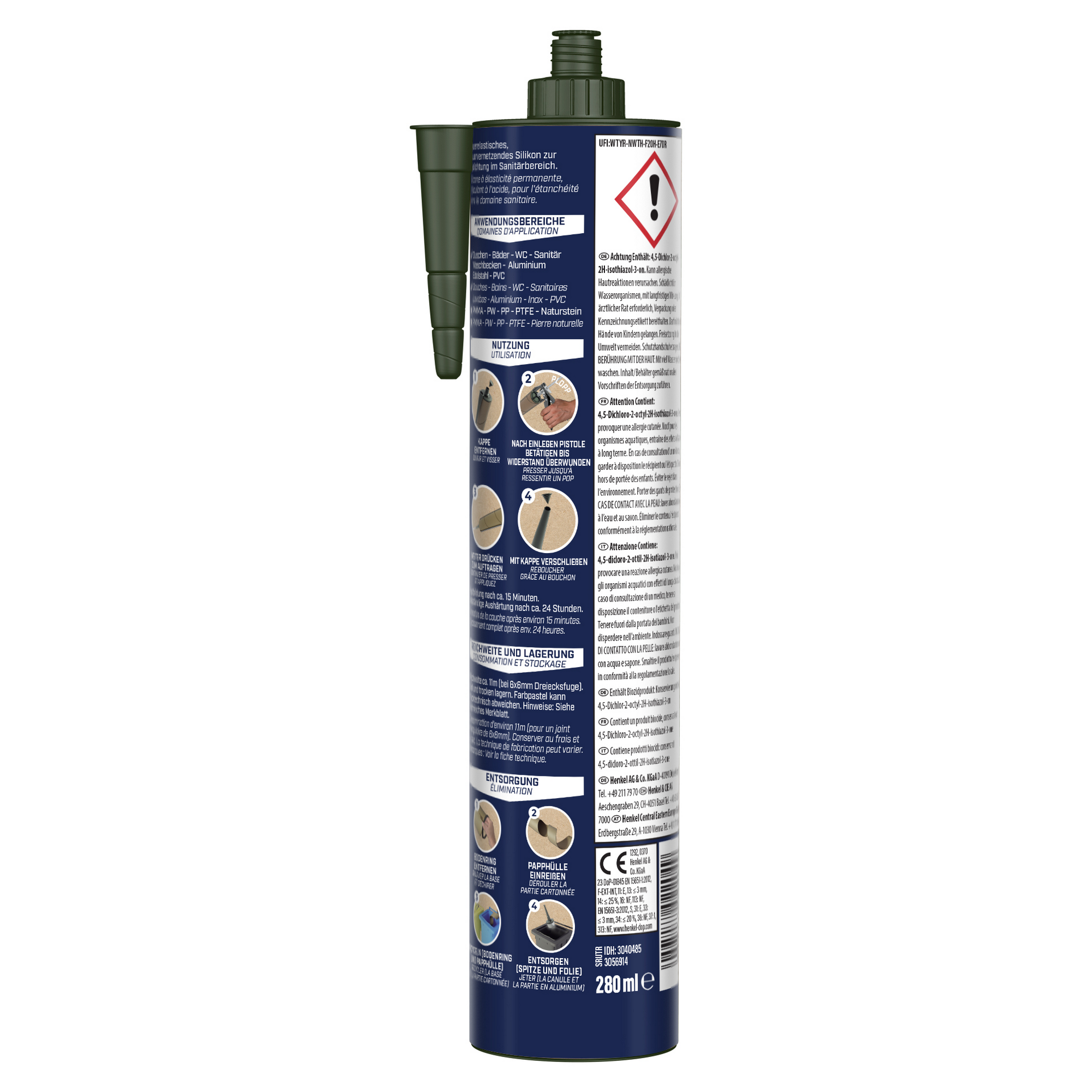 Sanitärsilikon 'Bad' transparent 280 ml