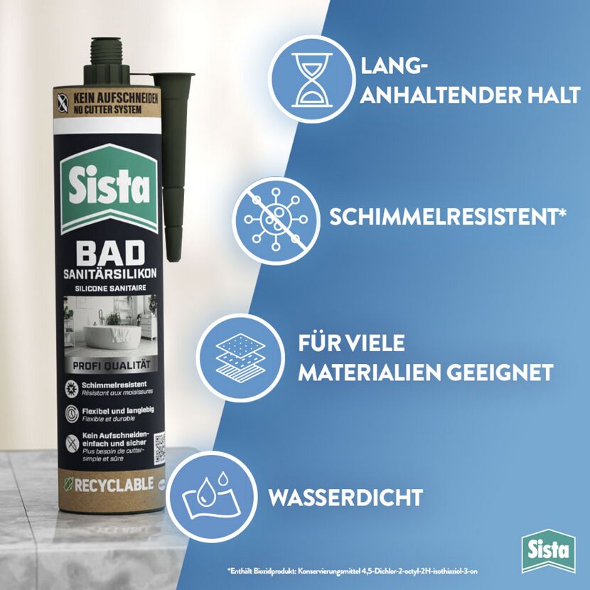 Sanitärsilikon 'Bad' transparent 280 ml
