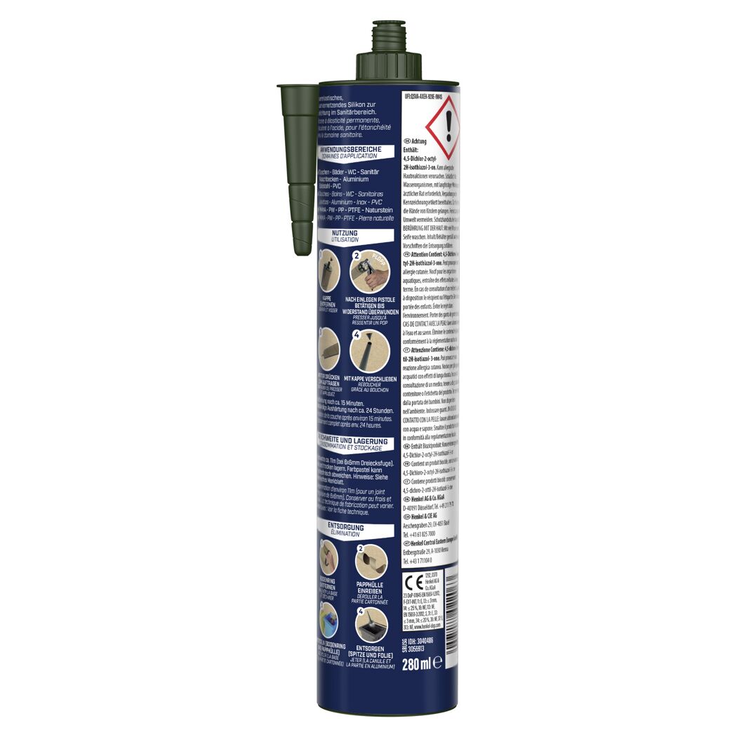 Sanitärsilikon 'Bad' silbergrau 280 ml