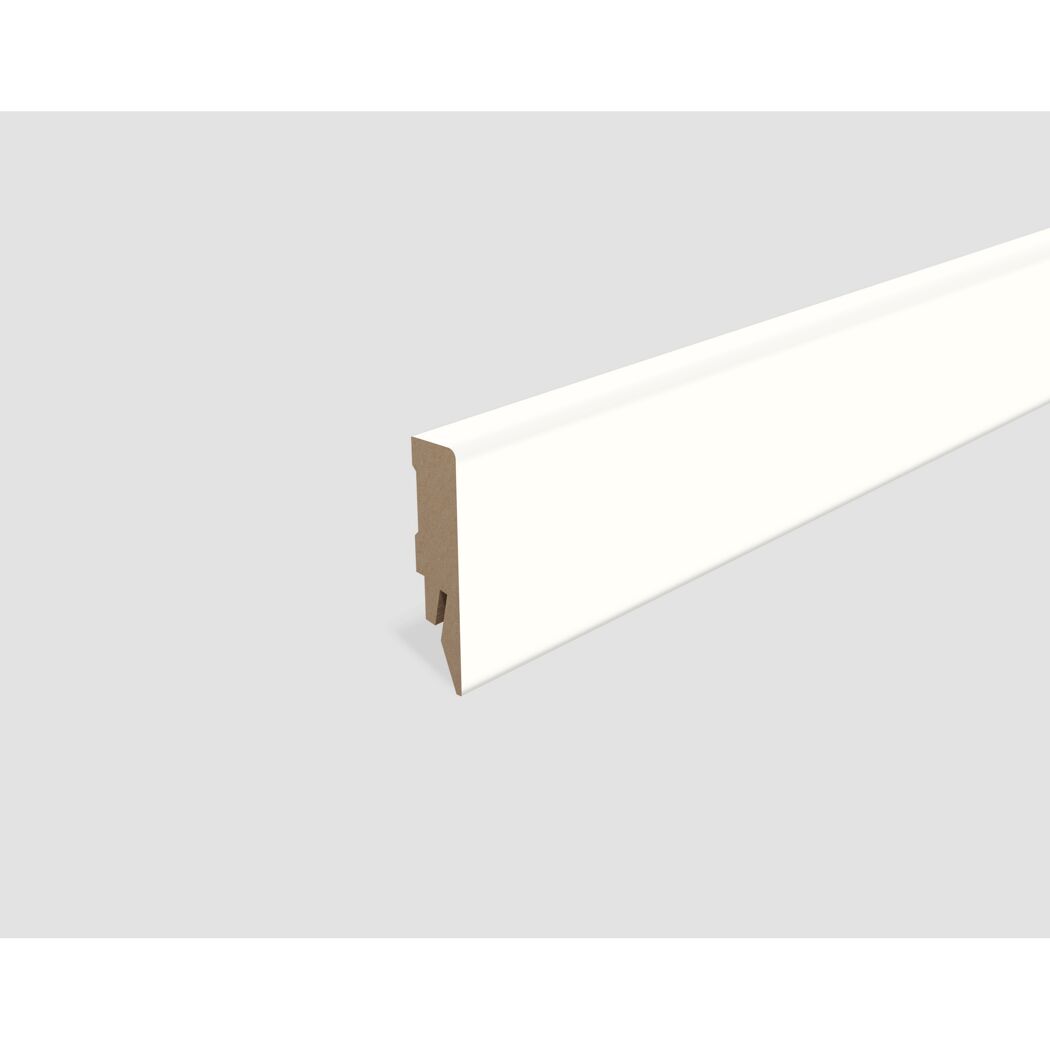 Sockelleiste 'L201' weiß 2400 x 58 x 14 mm