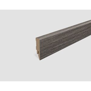 Sockelleiste 'L550' Eiche dunkelgrau 2400 x 58 x 14 mm