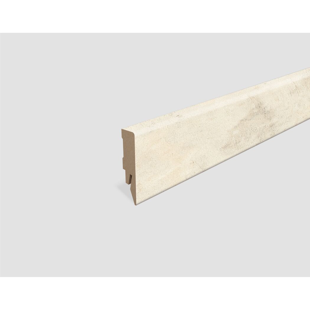 Sockelleiste 'L581' Beton weiss 2400 x 58 x 14 mm