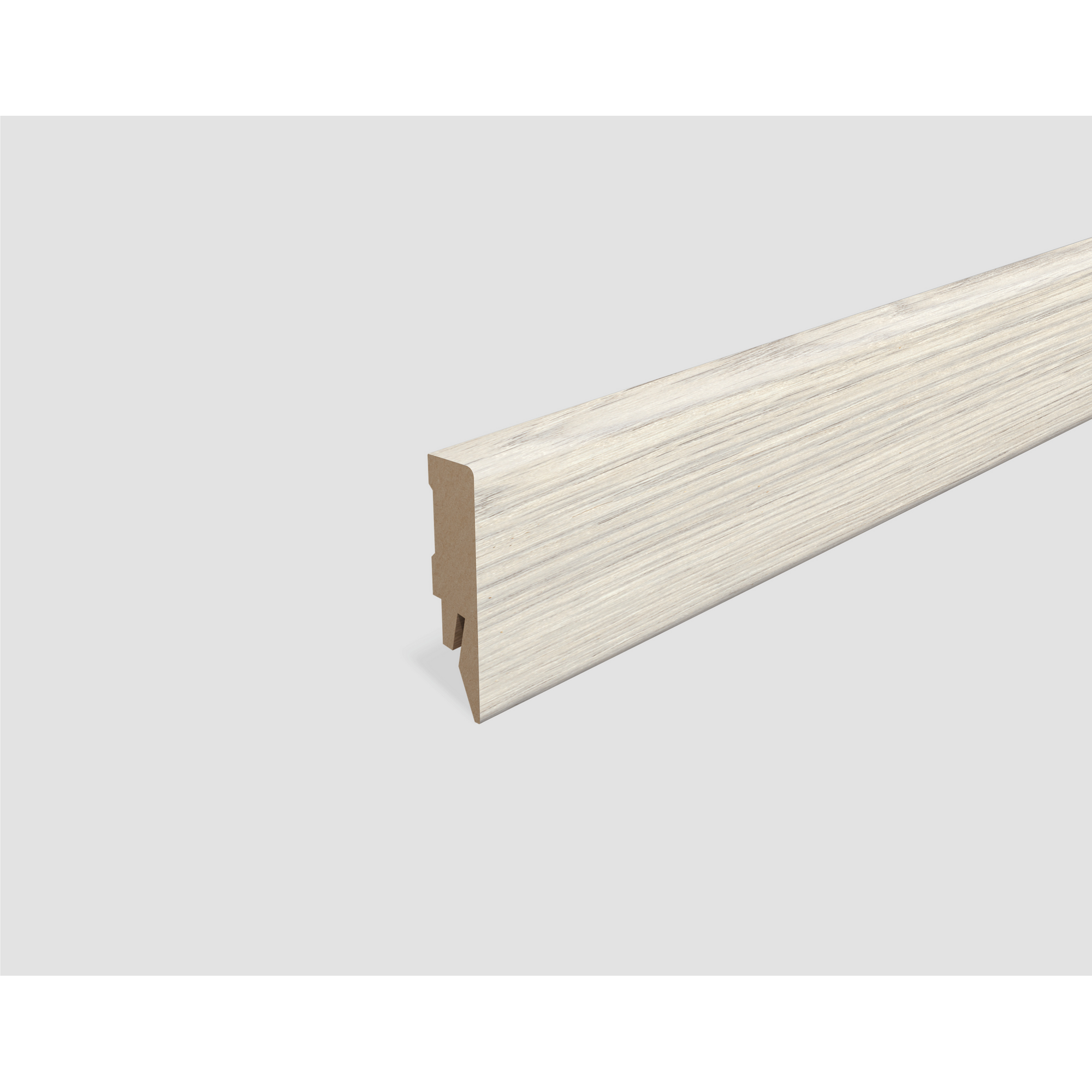 Sockelleiste 'L582' Eiche weiss 2400 x 58 x 14 mm