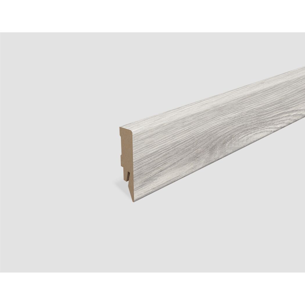 Sockelleiste 'L583' Eiche hellgrau 2400 x 58 x 14 mm