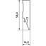 Sockelleiste 'L611' Eiche hellgrau 2400 x 58 x 14 mm
