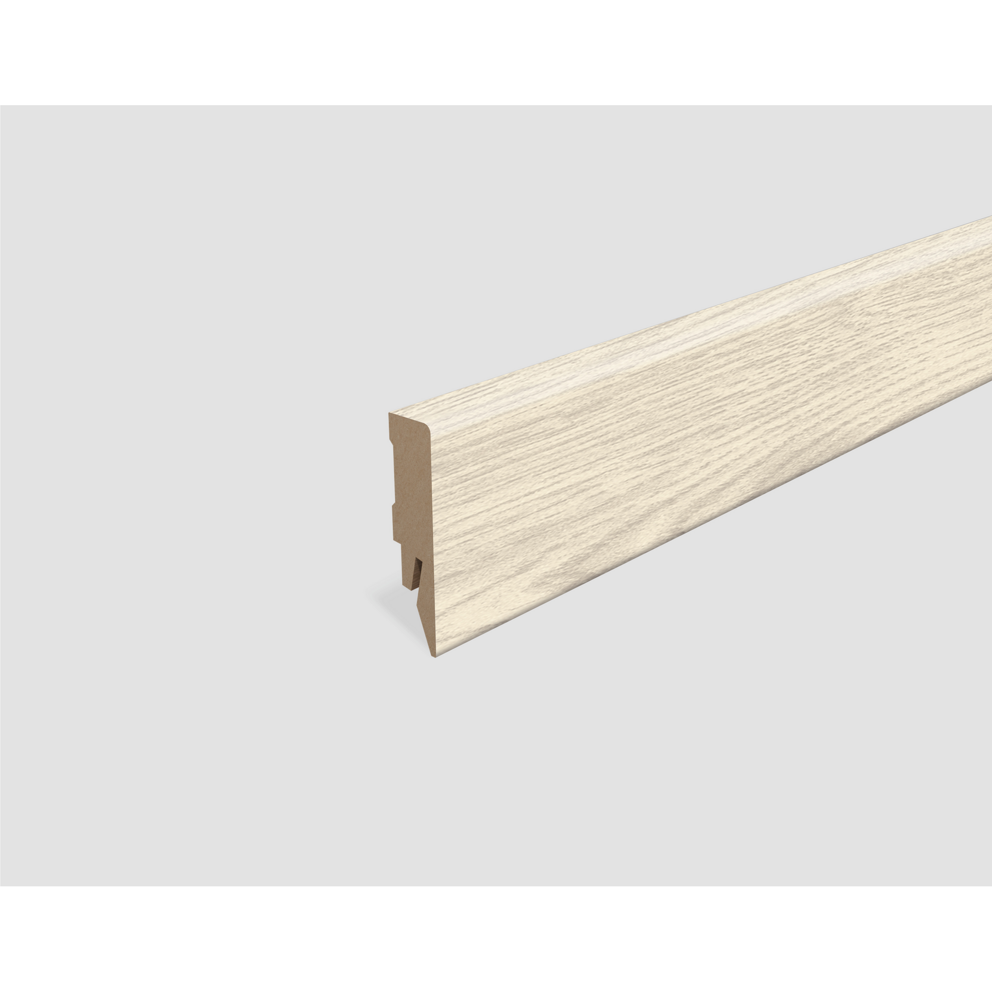 Sockelleiste 'L626' Eiche weiss 2400 x 58 x 14 mm