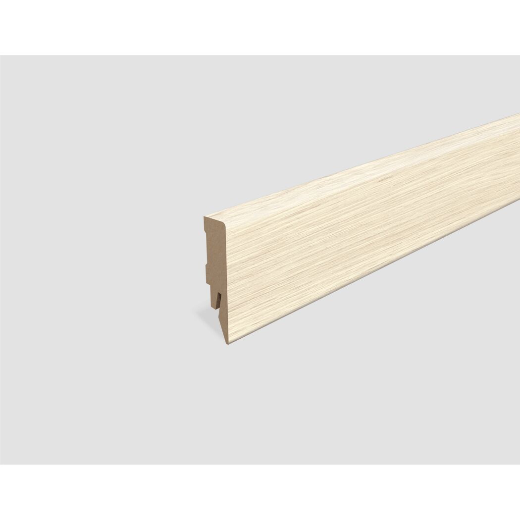 Sockelleiste 'L628' Eiche weiss 2400 x 58 x 14 mm