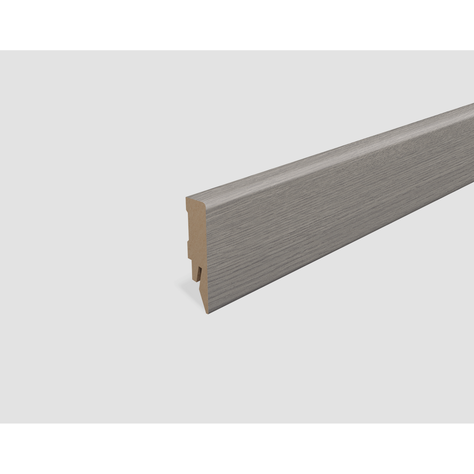 Sockelleiste 'L641' Eiche dunkelgrau 2400 x 58 x 14 mm