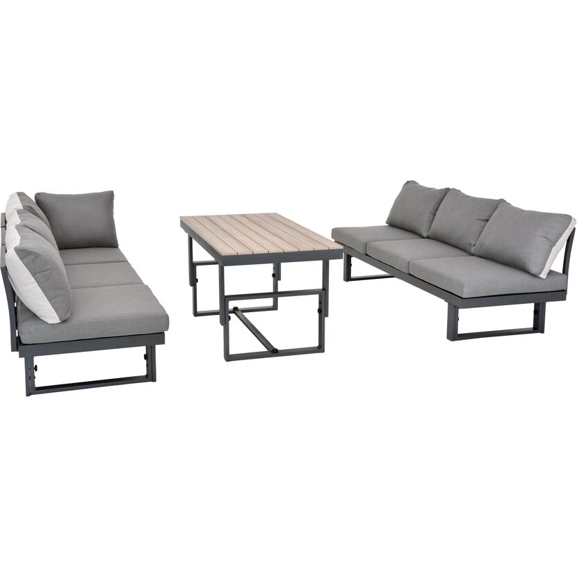 Loungemöbelset 'Amelie' für 6 Personen Aluminium