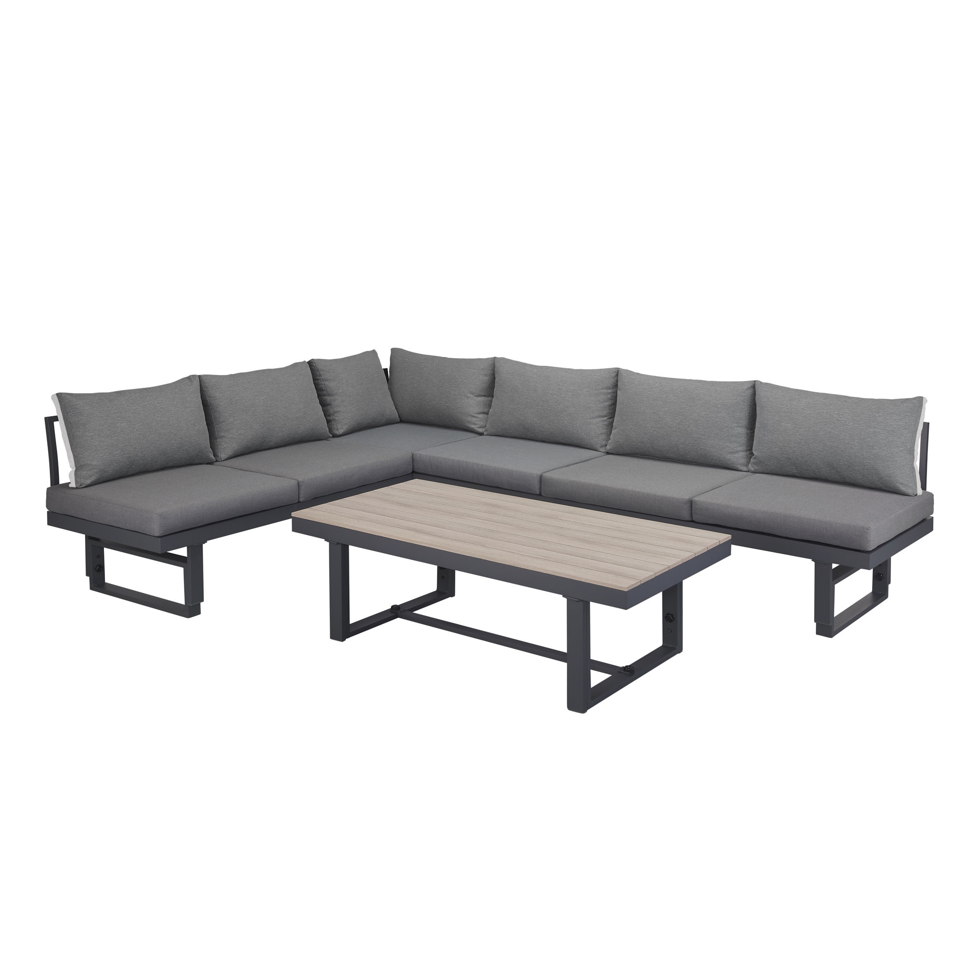 Loungemöbel-Set 'Amelie' grau 3-teilig
