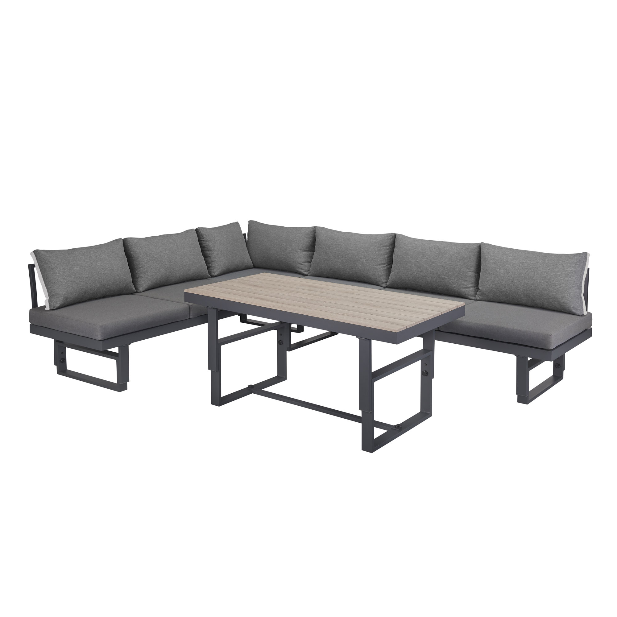 Loungemöbel-Set 'Amelie' grau 3-teilig
