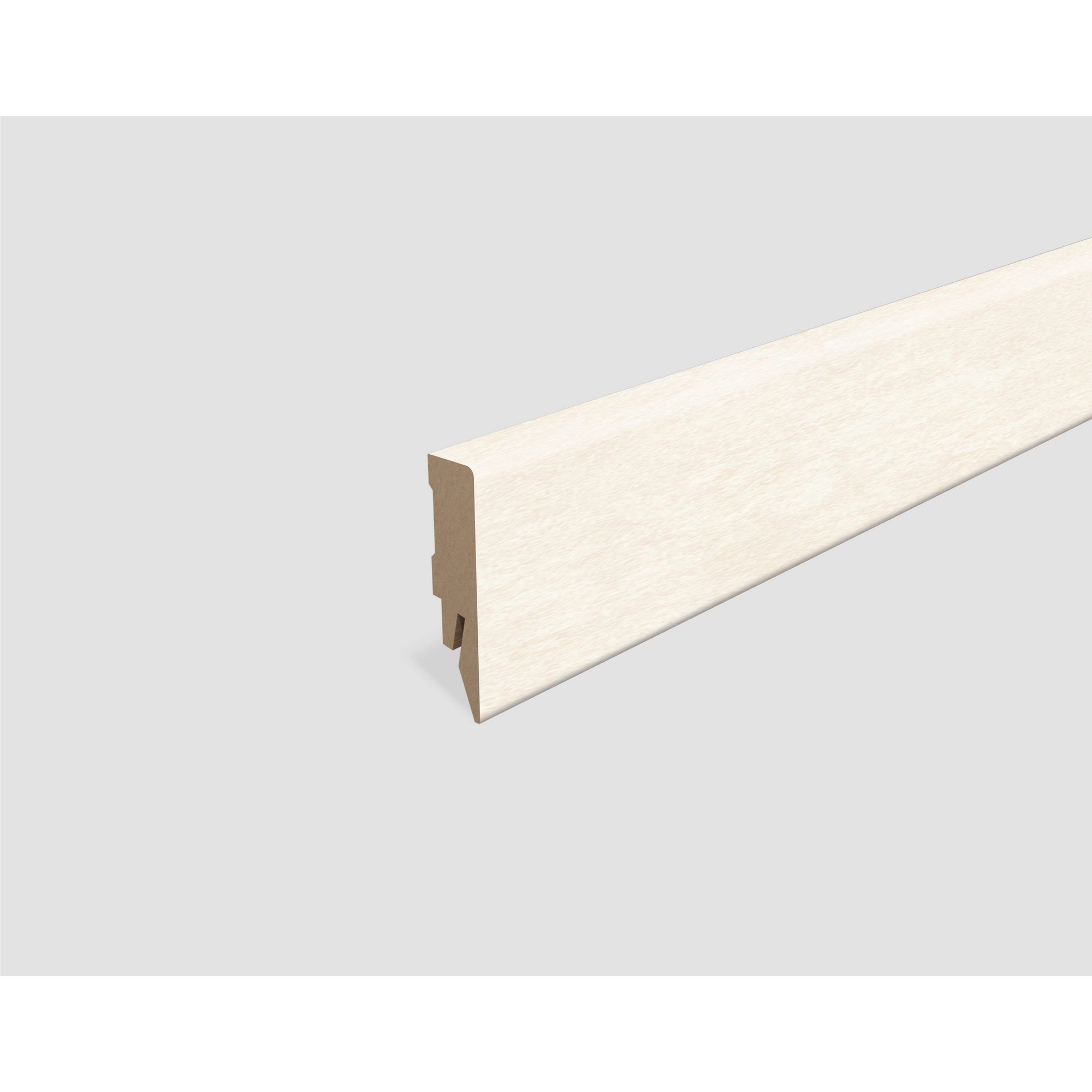Sockelleiste 'L674' Marmor weiss 2400 x 58 x 14 mm