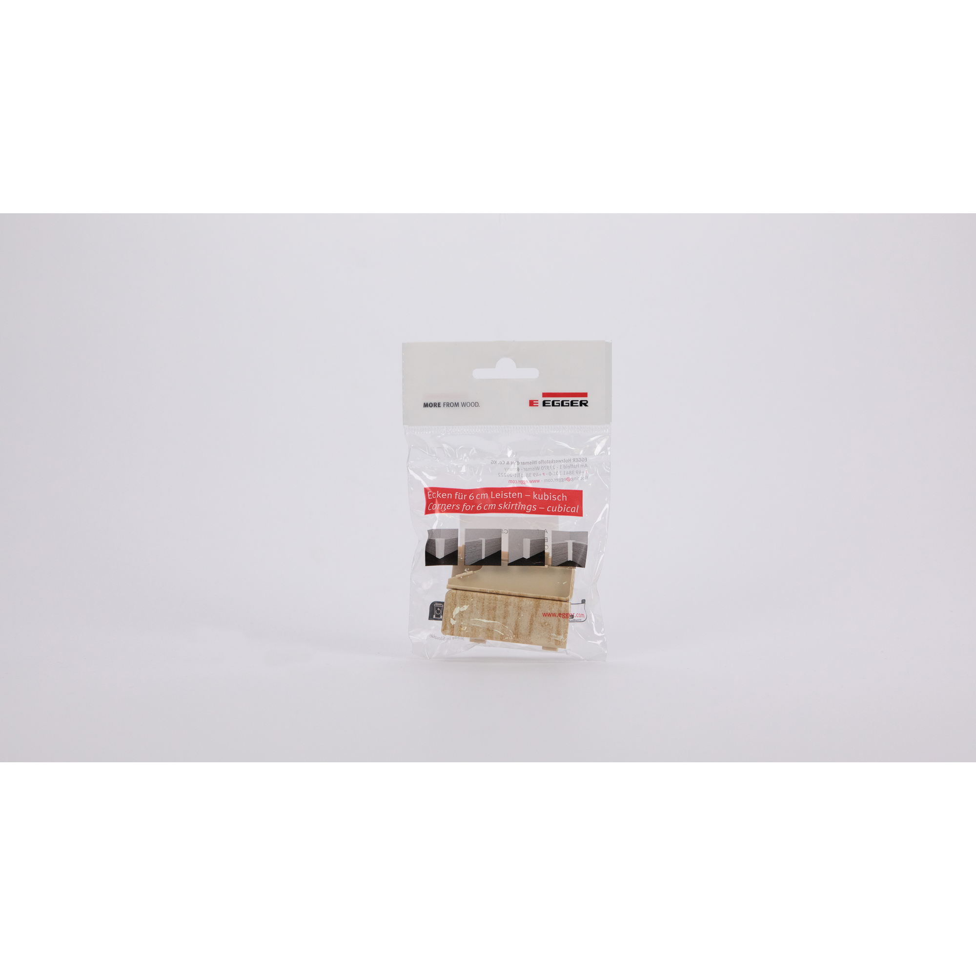 Aussenecke für Sockelleiste Eiche creme 2 Stück