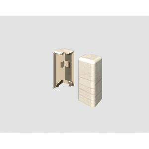 Aussenecke für Sockelleiste Eiche graublau 2 Stück