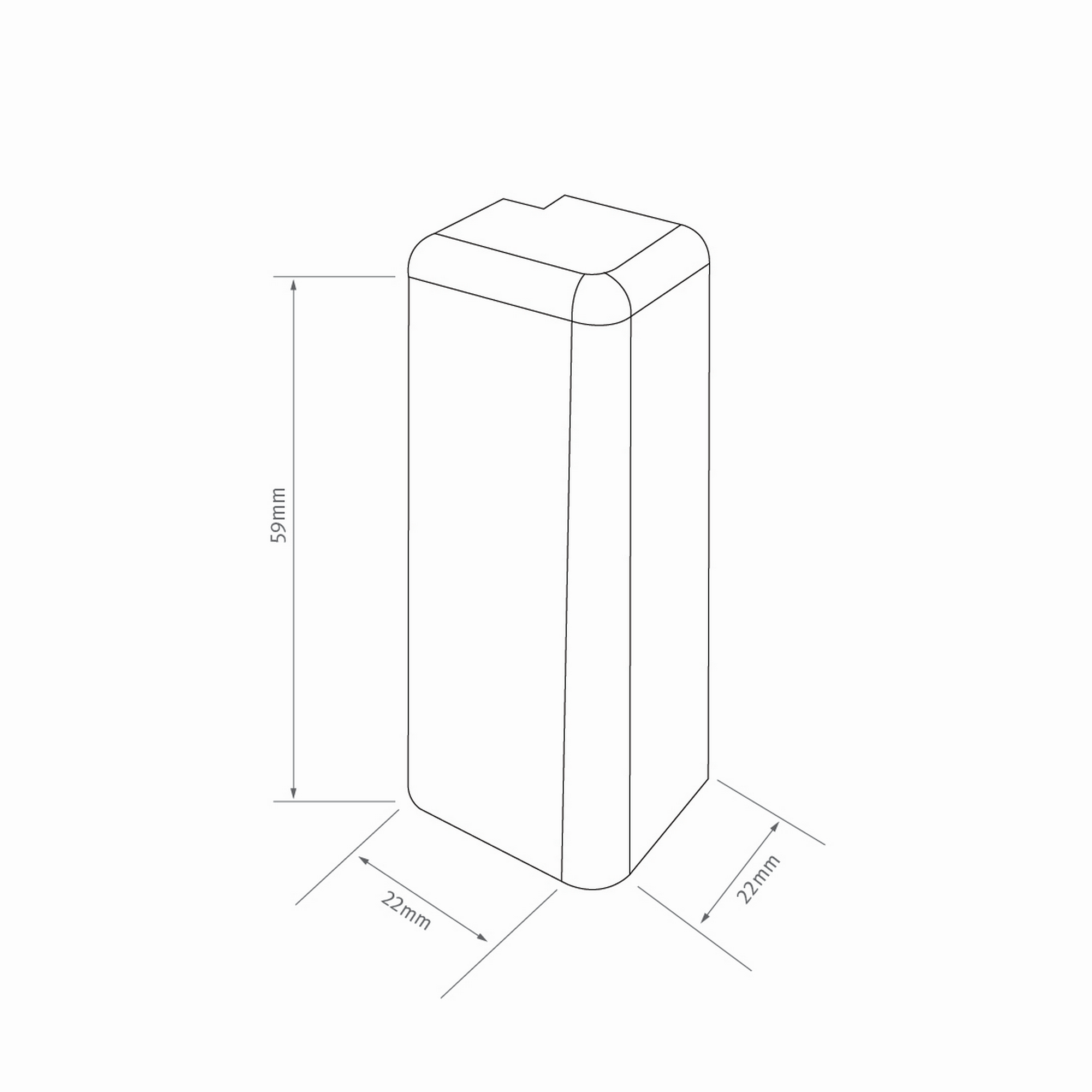 Aussenecke für Sockelleiste Nussbaum hellbraun 2 Stück