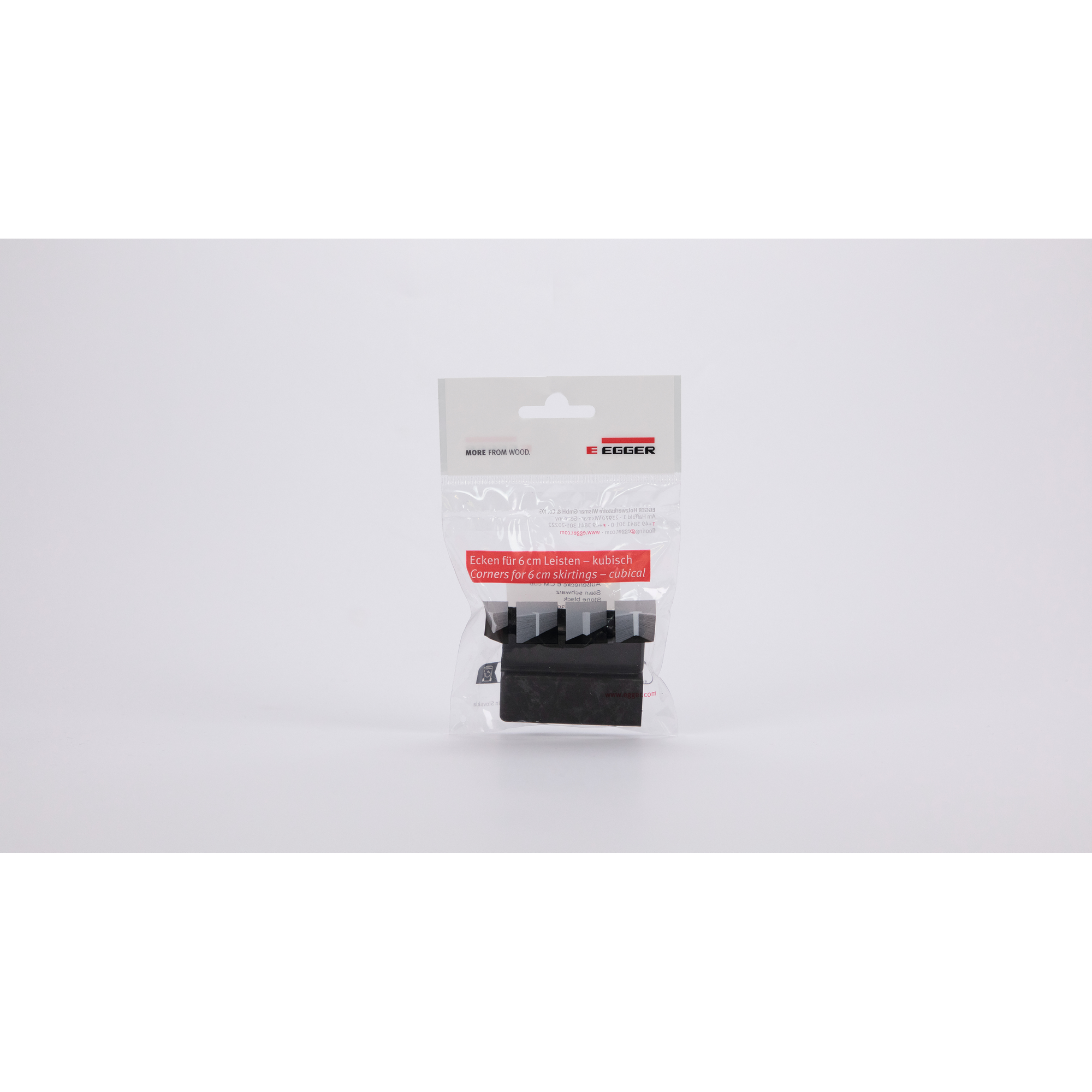 Aussenecke für Sockelleiste Stein schwarz 2 Stück