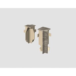 Innenecke für Sockelleiste Eiche grau 2 Stück