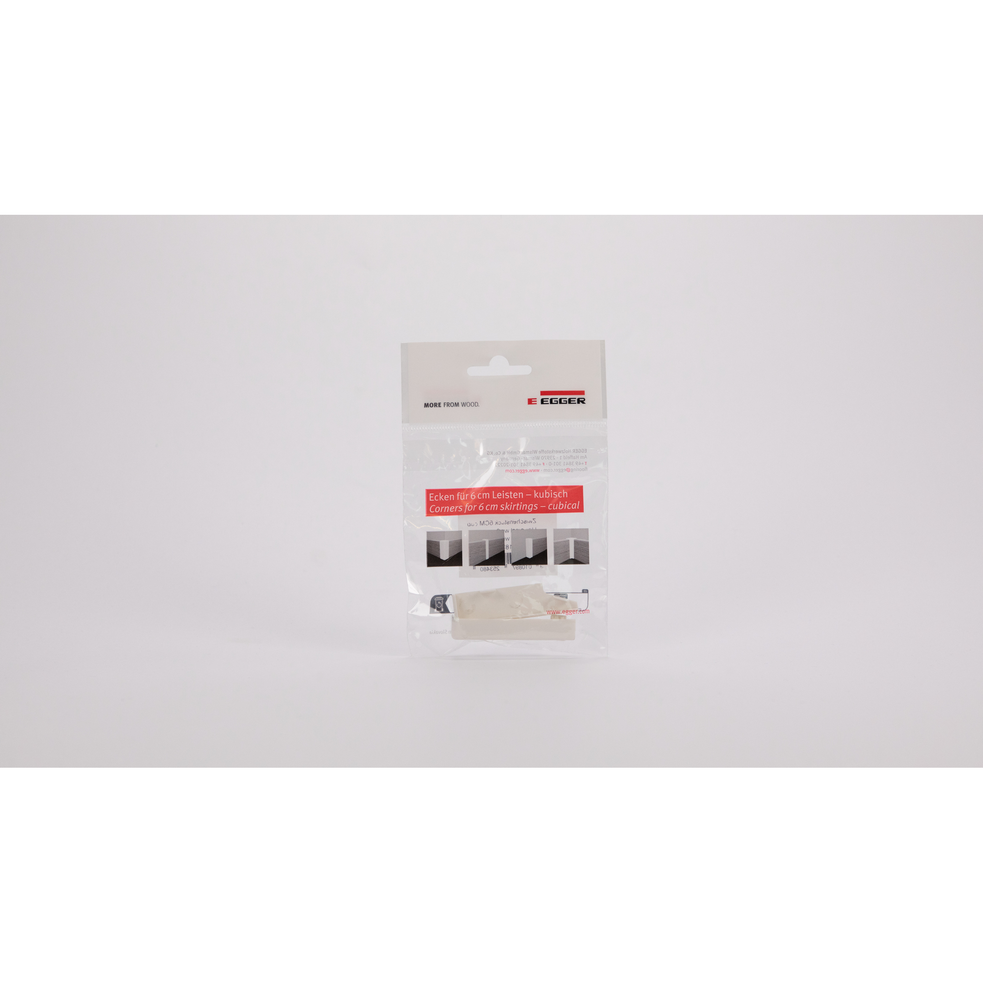 Zwischenstück für Sockelleiste Uni weiss 2 Stück