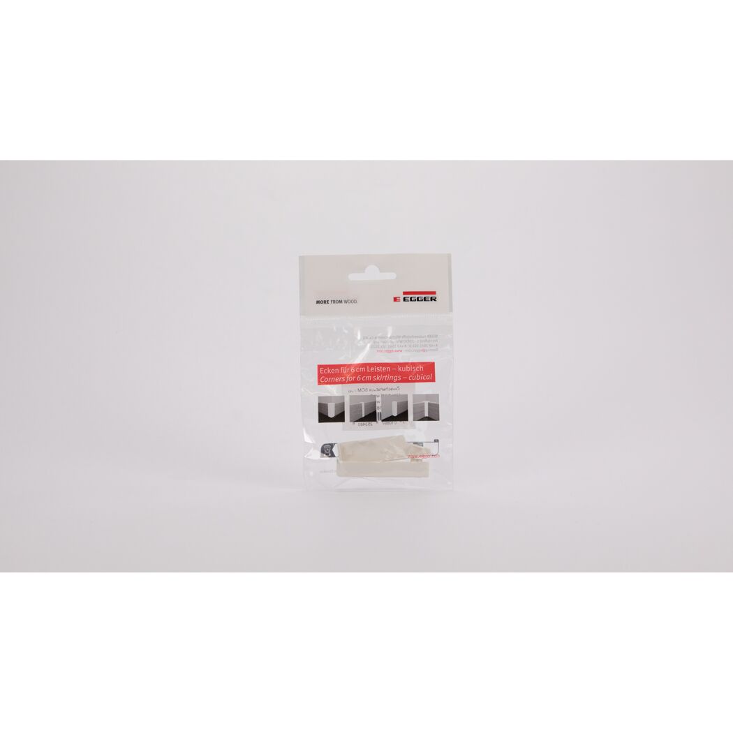 Zwischenstück für Sockelleiste Uni weiss 2 Stück