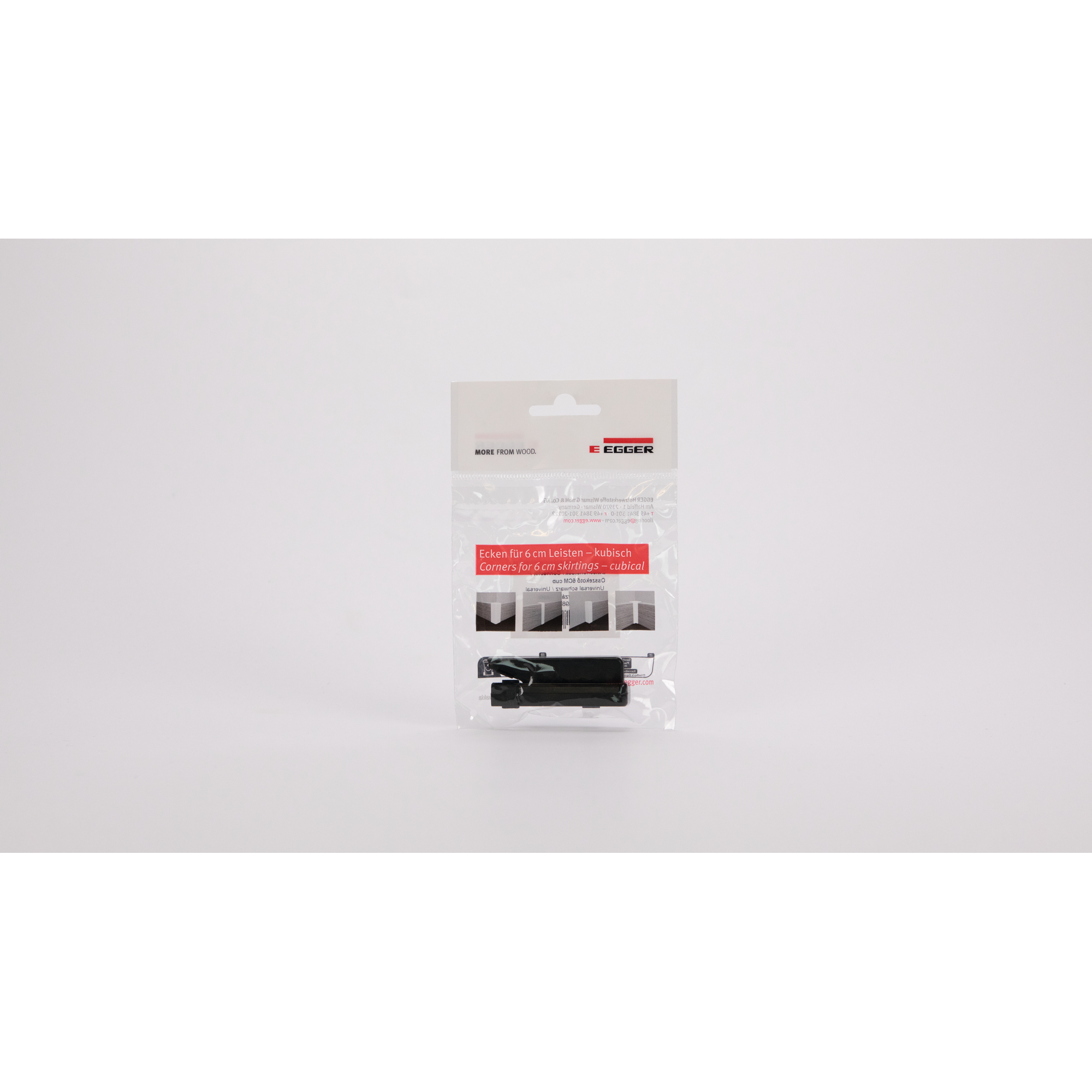 Zwischenstück für Sockelleiste Uni schwarz 2 Stück