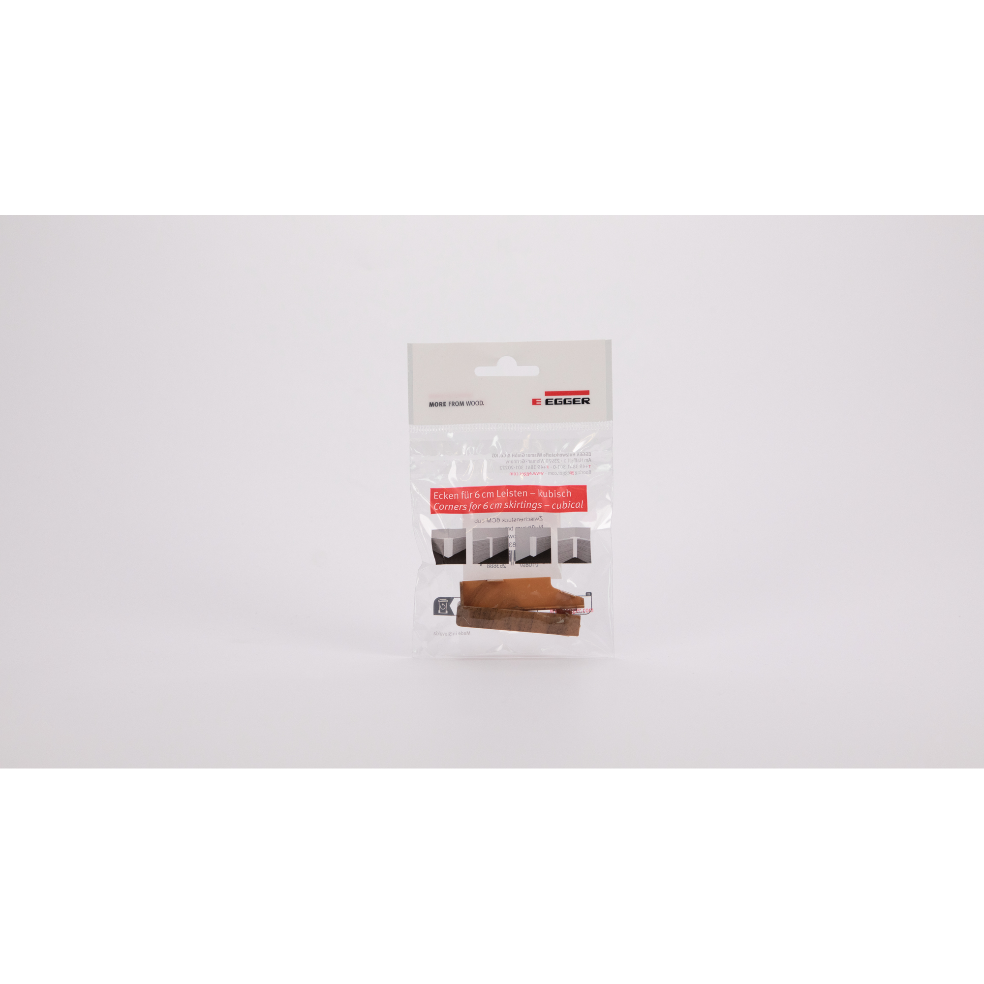 Zwischenstück für Sockelleiste Nussbaum braun 2 Stück