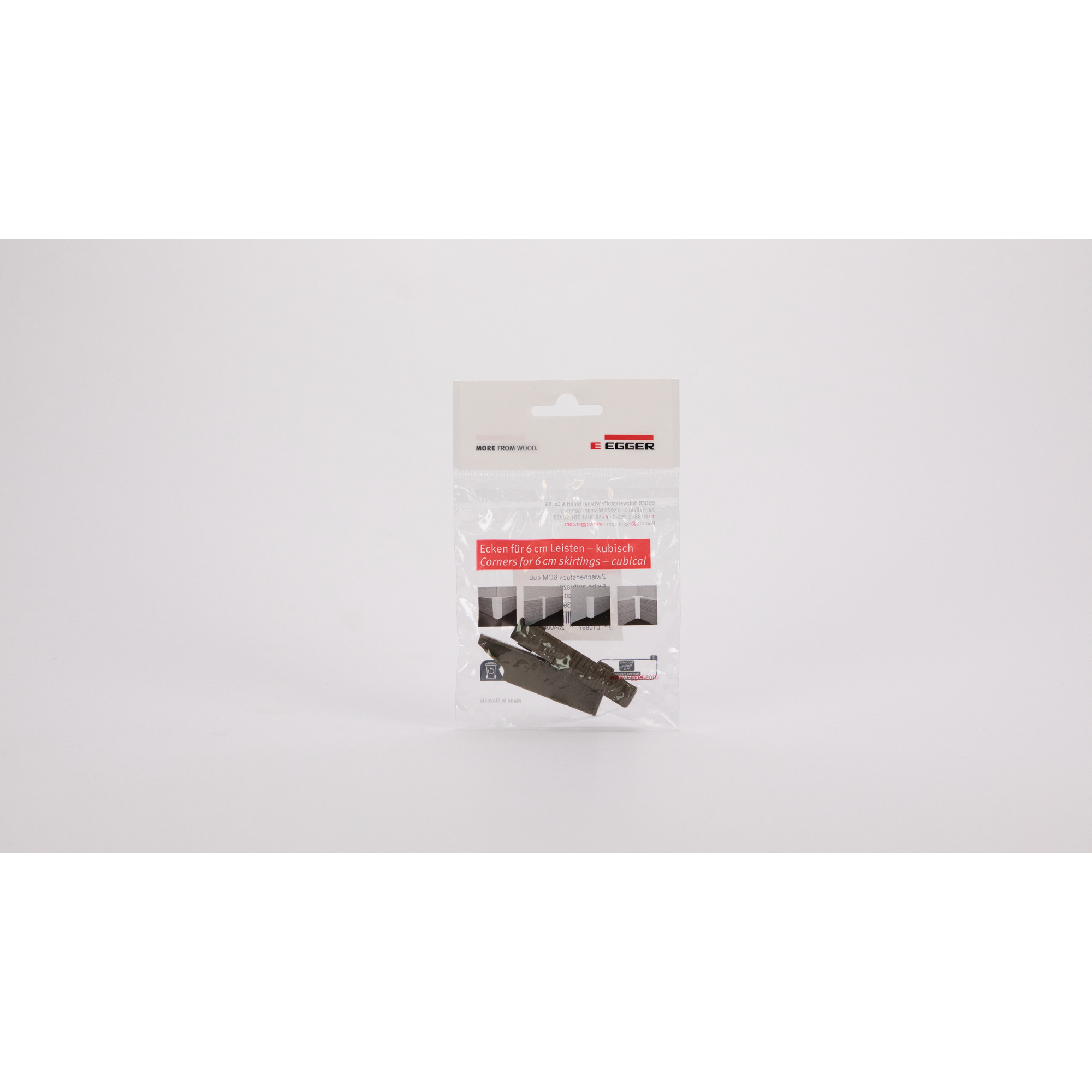 Zwischenstück für Sockelleiste Eiche anthrazit 2 Stück