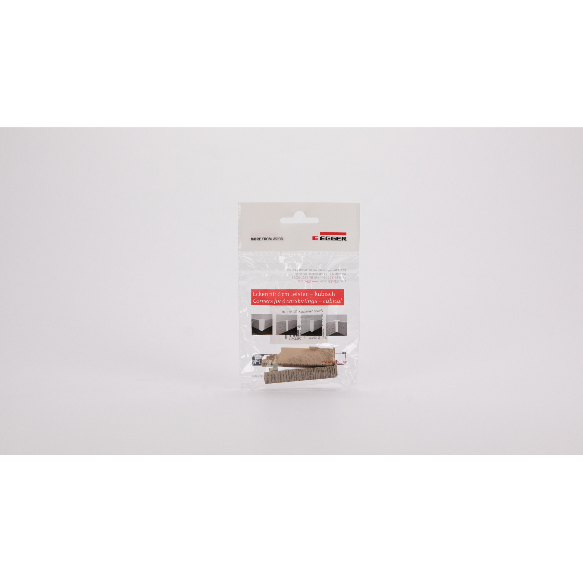 Zwischenstück für Sockelleiste Eiche hellgrau 2 Stück