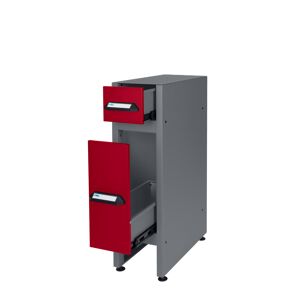 Einbauschrank mit 2 Schubladen dunkelrot 23 x 79,5 x 47,5 cm
