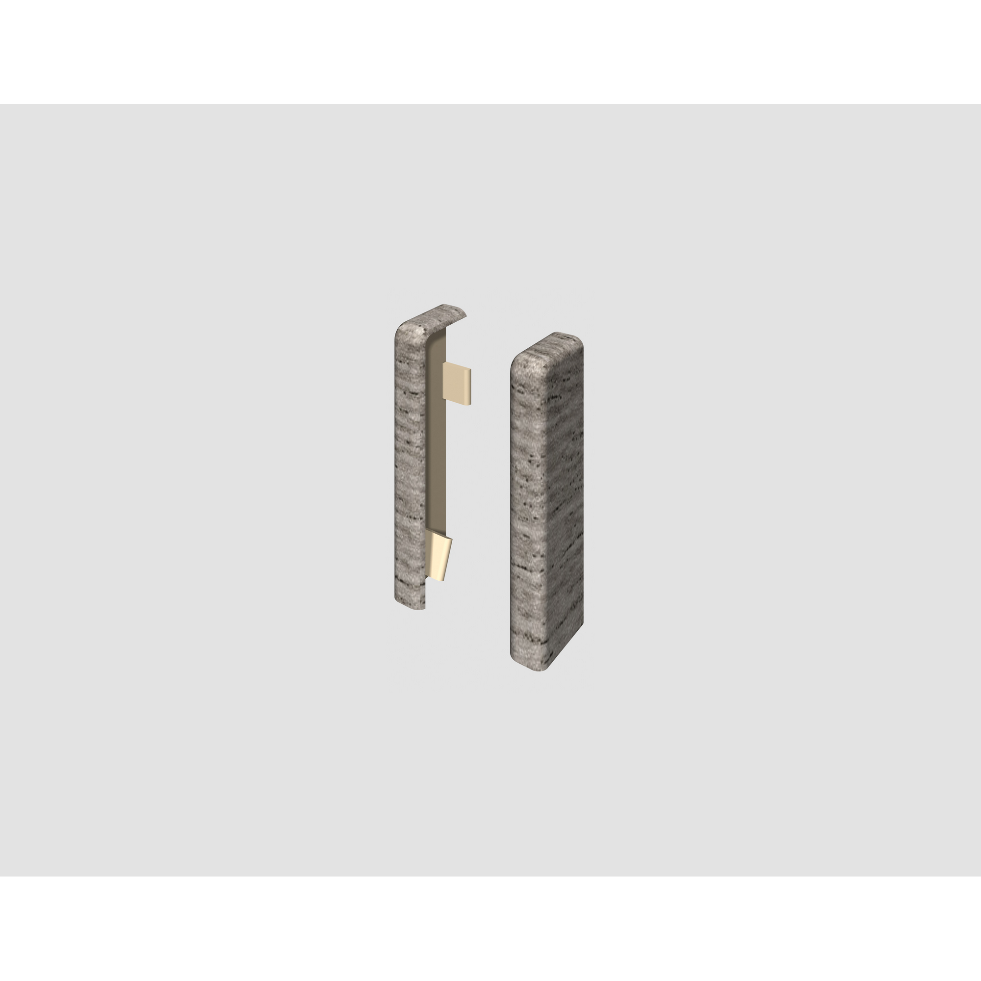 Endstück für Sockelleiste Eiche silber 2 Stück