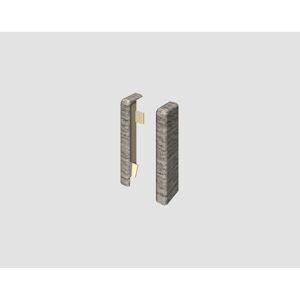 Endstück für Sockelleiste Eiche silber 2 Stück