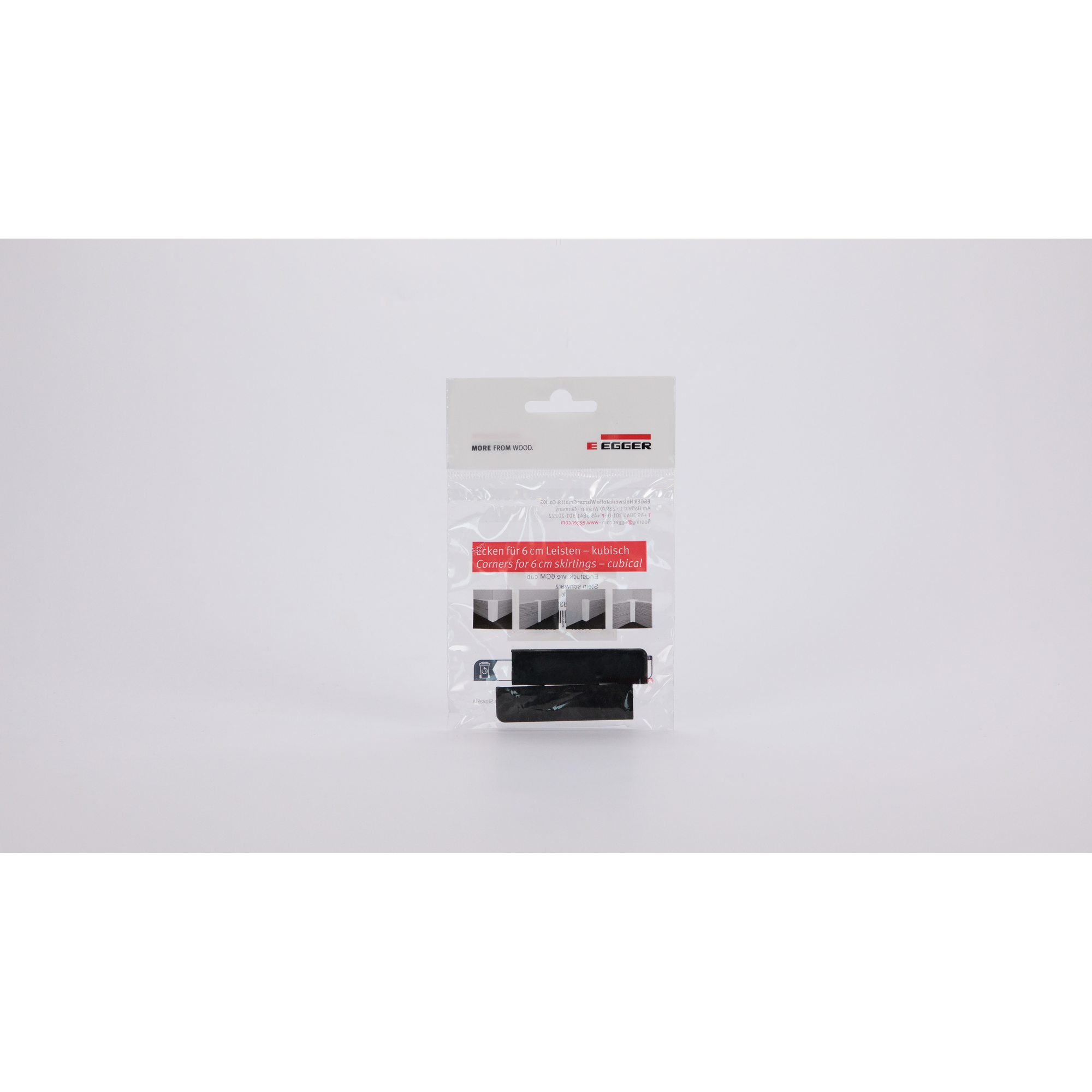 Endstück für Sockelleiste Stein schwarz 2 Stück