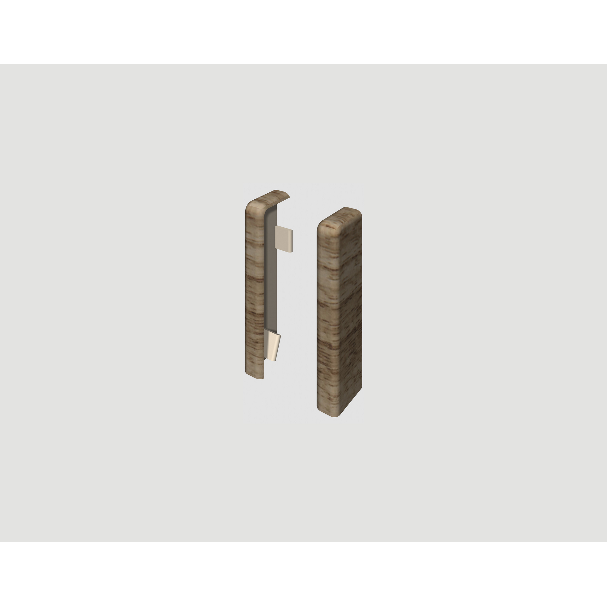 Endstück für Sockelleiste Eiche beige 2 Stück