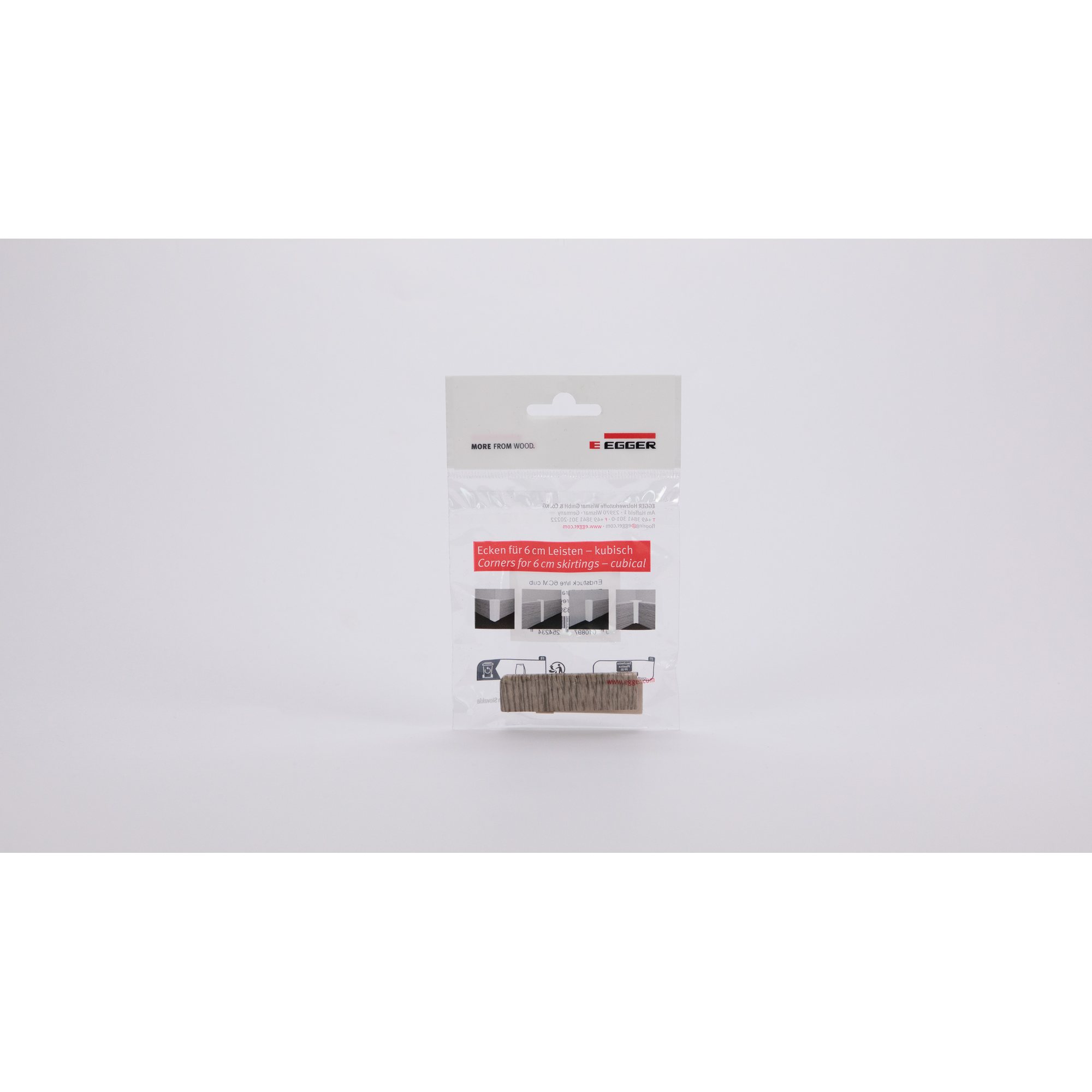 Endstück für Sockelleiste Eiche hellgrau 2 Stück