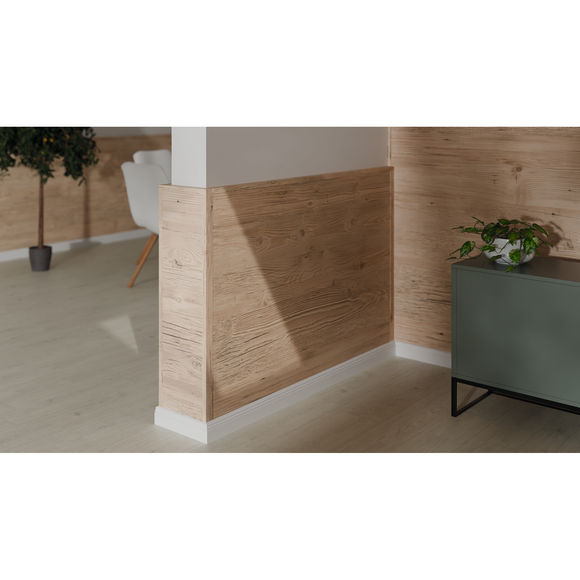 Dekorpaneel 'DecoWall DO006' Namur Fichte hell 1250 mm x 660 mm