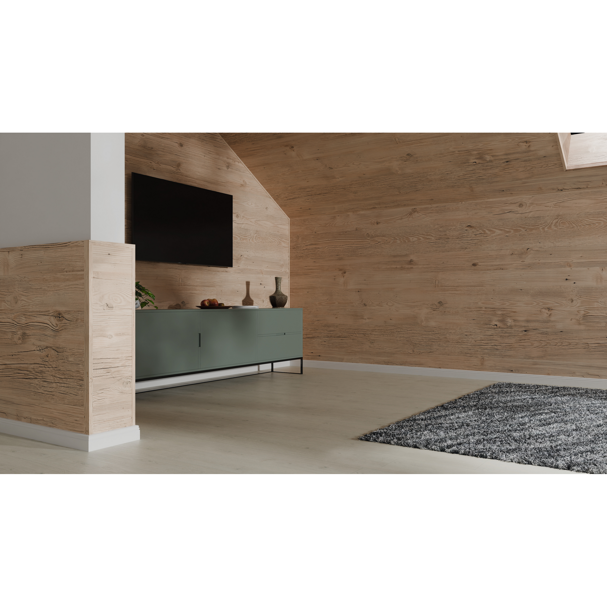 Dekorpaneel 'DecoWall DO006' Namur Fichte hell 1250 mm x 660 mm