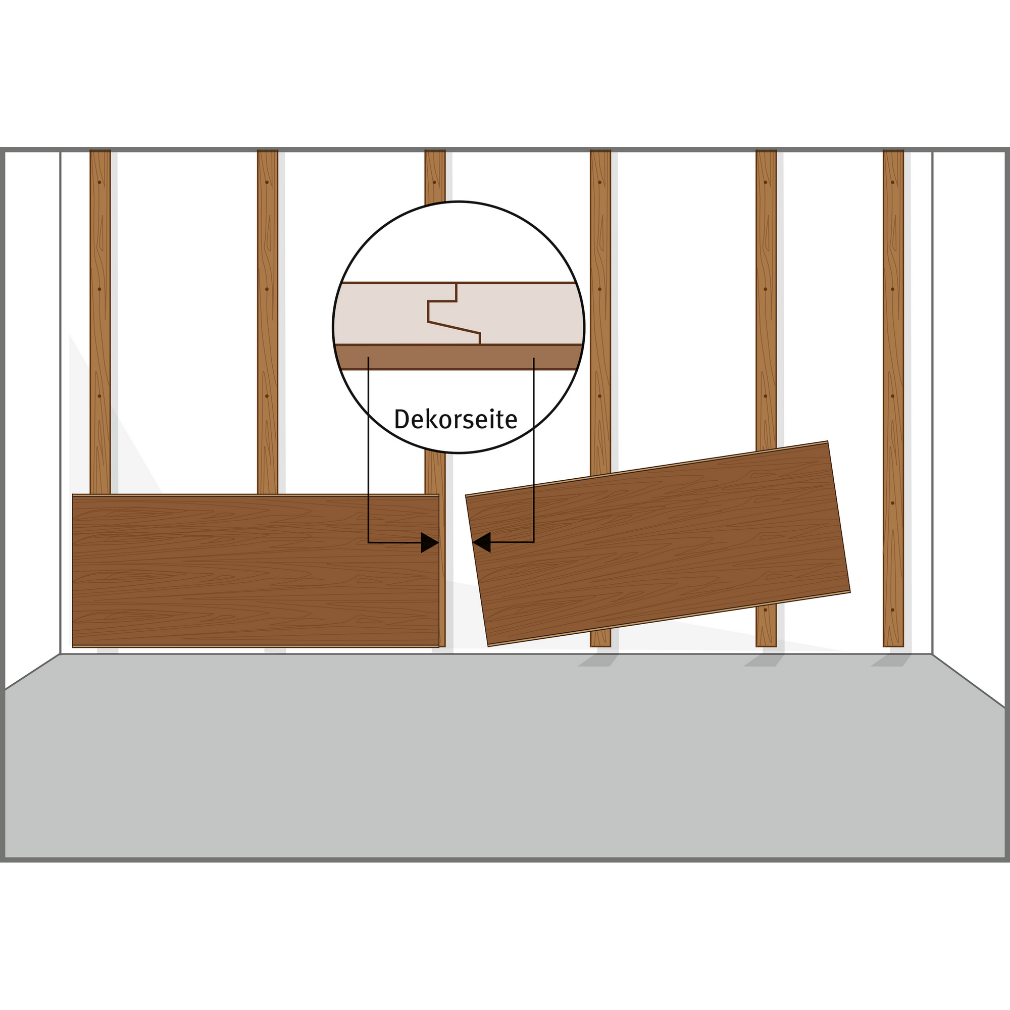 Dekorpaneel 'DecoWall DO008' Loveland Eiche 1250 mm x 660 mm