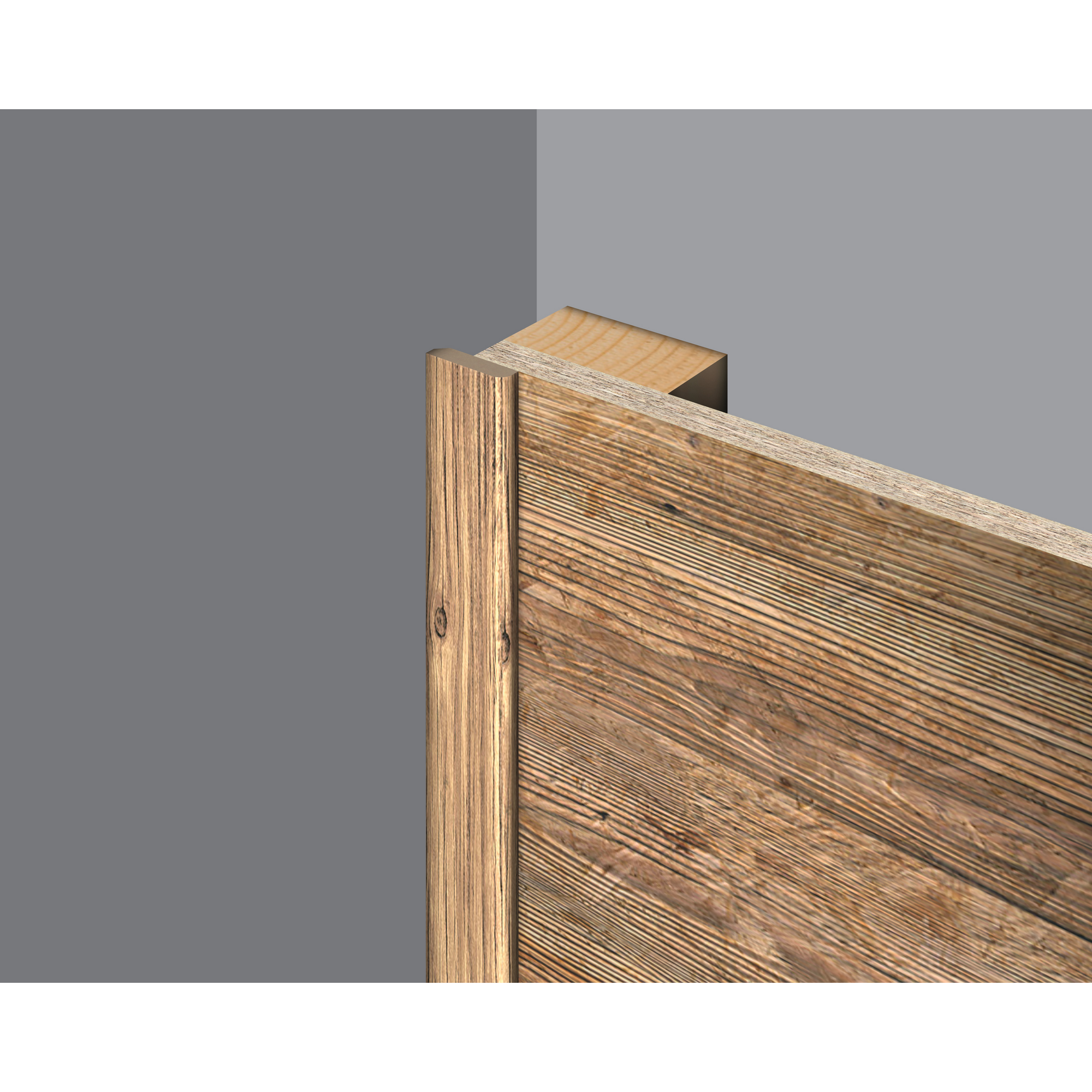 Abdeckleiste 'DecoWall AL001' Namur Fichte Natur 2400 x 6 x 25mm
