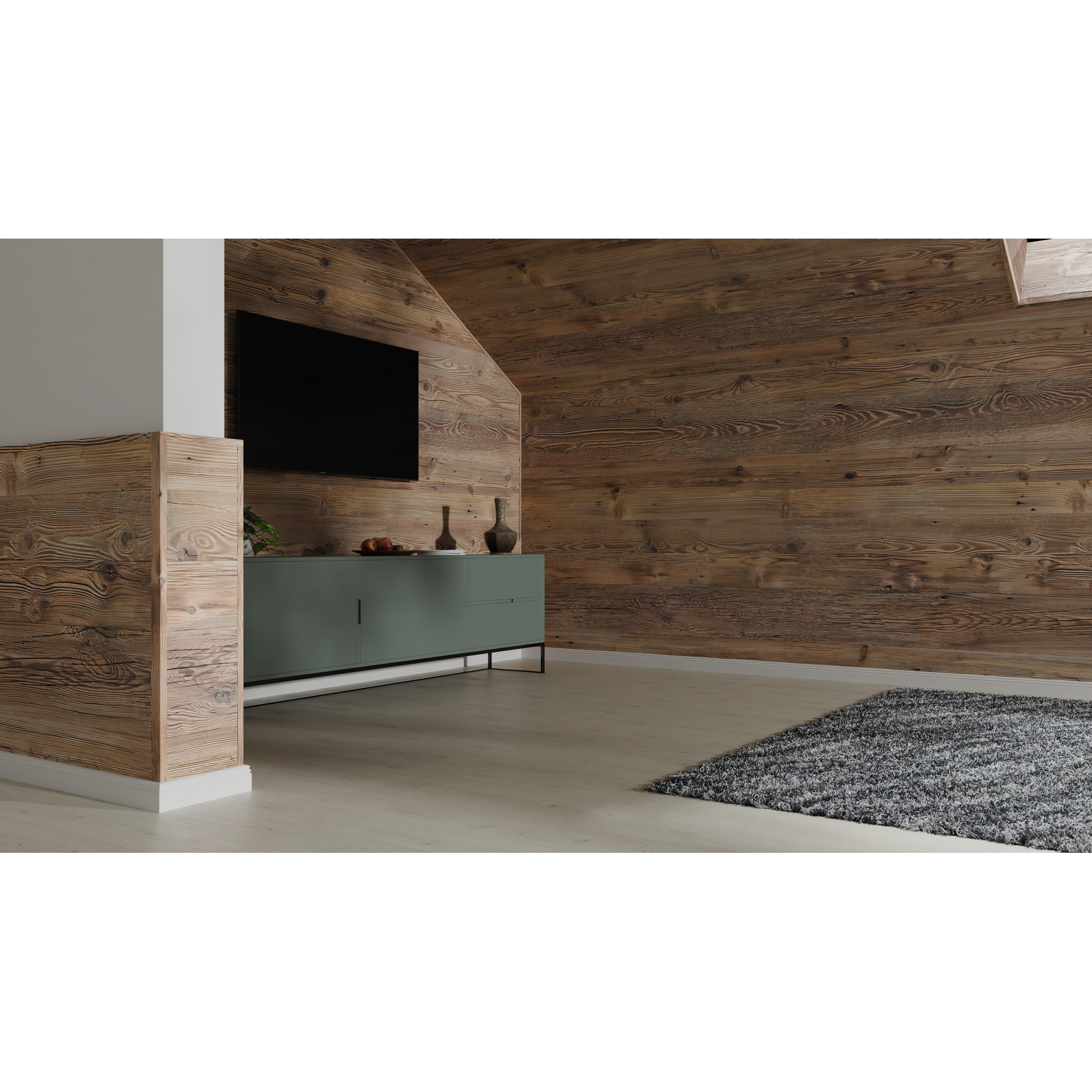 Abdeckleiste 'DecoWall AL001' Namur Fichte Natur 2400 x 6 x 25mm