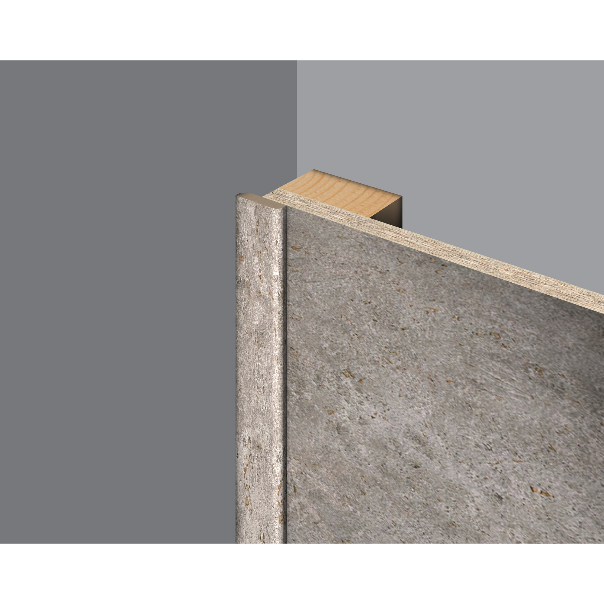 Abdeckleiste 'DecoWall AL003' Rovigo Beton 2400 x 6 x 25mm