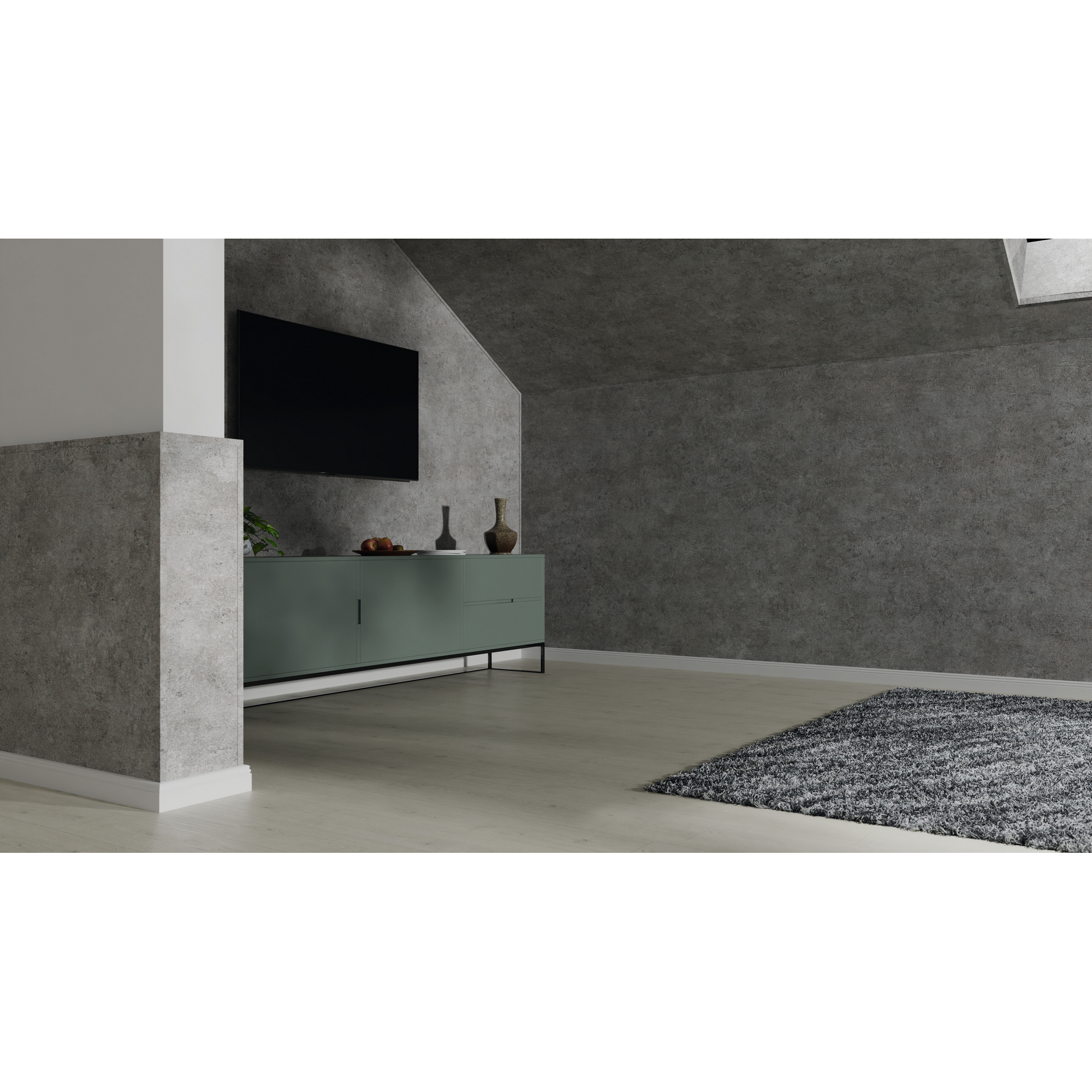 Abdeckleiste 'DecoWall AL003' Rovigo Beton 2400 x 6 x 25mm