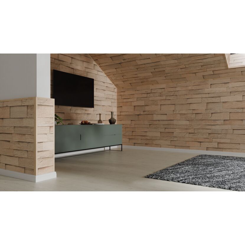 Abdeckleiste 'DecoWall AL007' Laxfield Eiche 2400 x 6 x 25mm