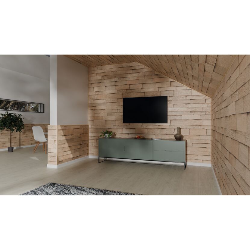 Abdeckleiste 'DecoWall AL007' Laxfield Eiche 2400 x 6 x 25mm