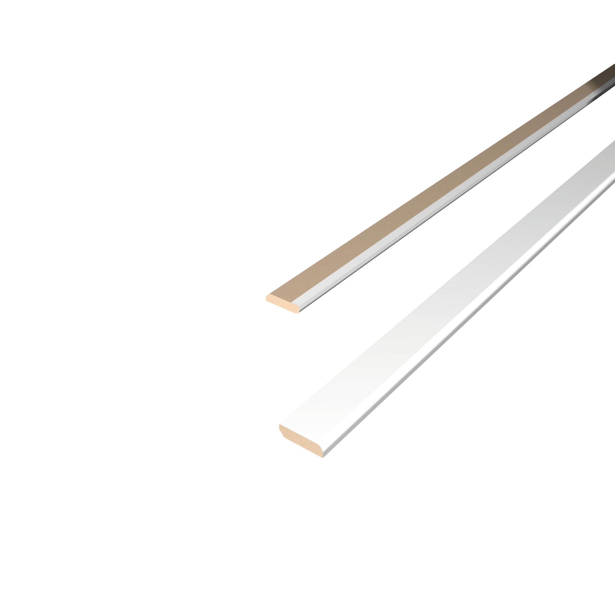 Abdeckleiste 'DecoWall AL201' weiß 2400 x 6 x 25mm