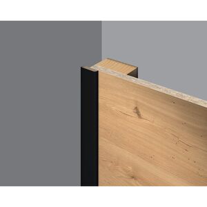 Abdeckleiste 'DecoWall AL537' schwarz 2400 x 6 x 25mm